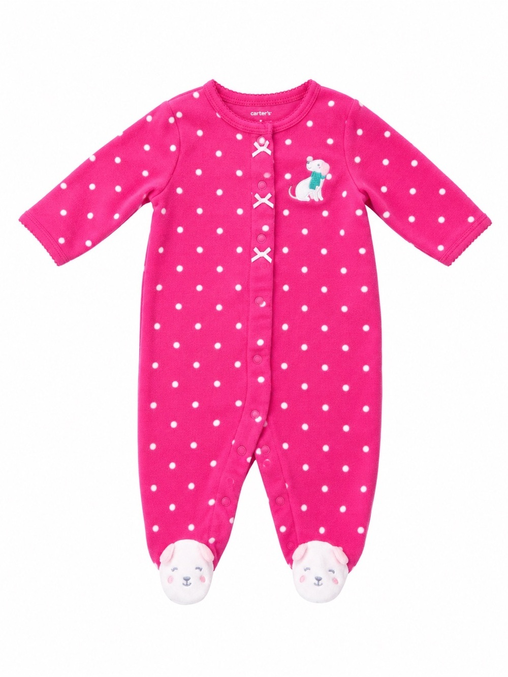 Carter’s Pink Polka Dot Puppy Footed Sleeper